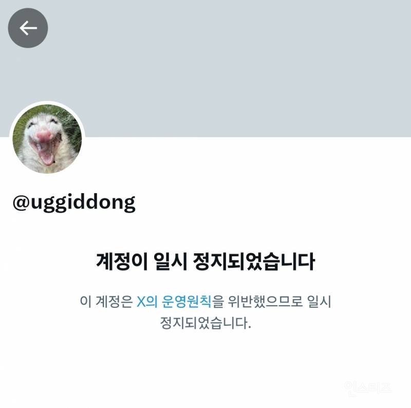 트위터 계정 정지 진짜 호러다 | 인스티즈