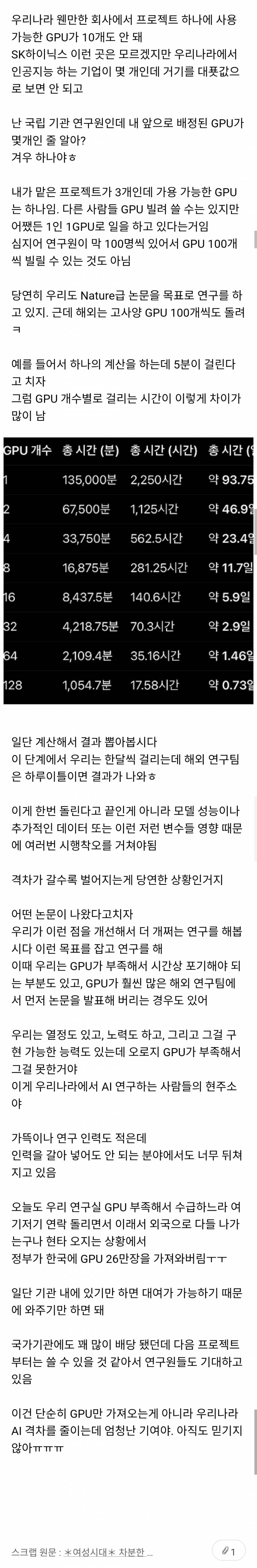 나 인공지능 현직 연구원인데 대통령 이번 GPU 업적 진짜 개미친거임 | 인스티즈