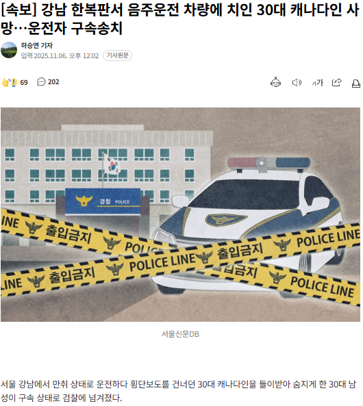 [잡담] 헐 음주운전으로 외국인 1명 더 사망했었네.... | 인스티즈