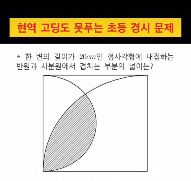 [잡담] 인스타에 뜬 초등 수학 경시 문제라는데 | 인스티즈