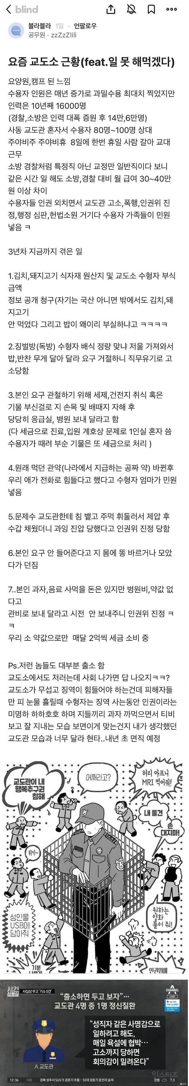 교도관 3년 차가 느낀 요즘 교도소 근황 | 인스티즈