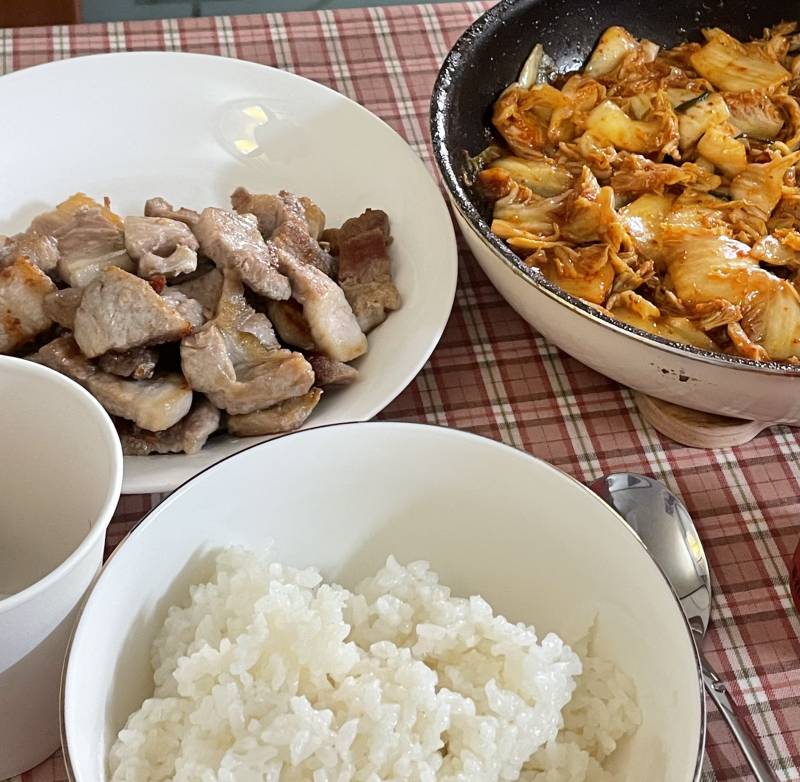 [잡담] 점심에 삼겹살+볶음김치.... | 인스티즈