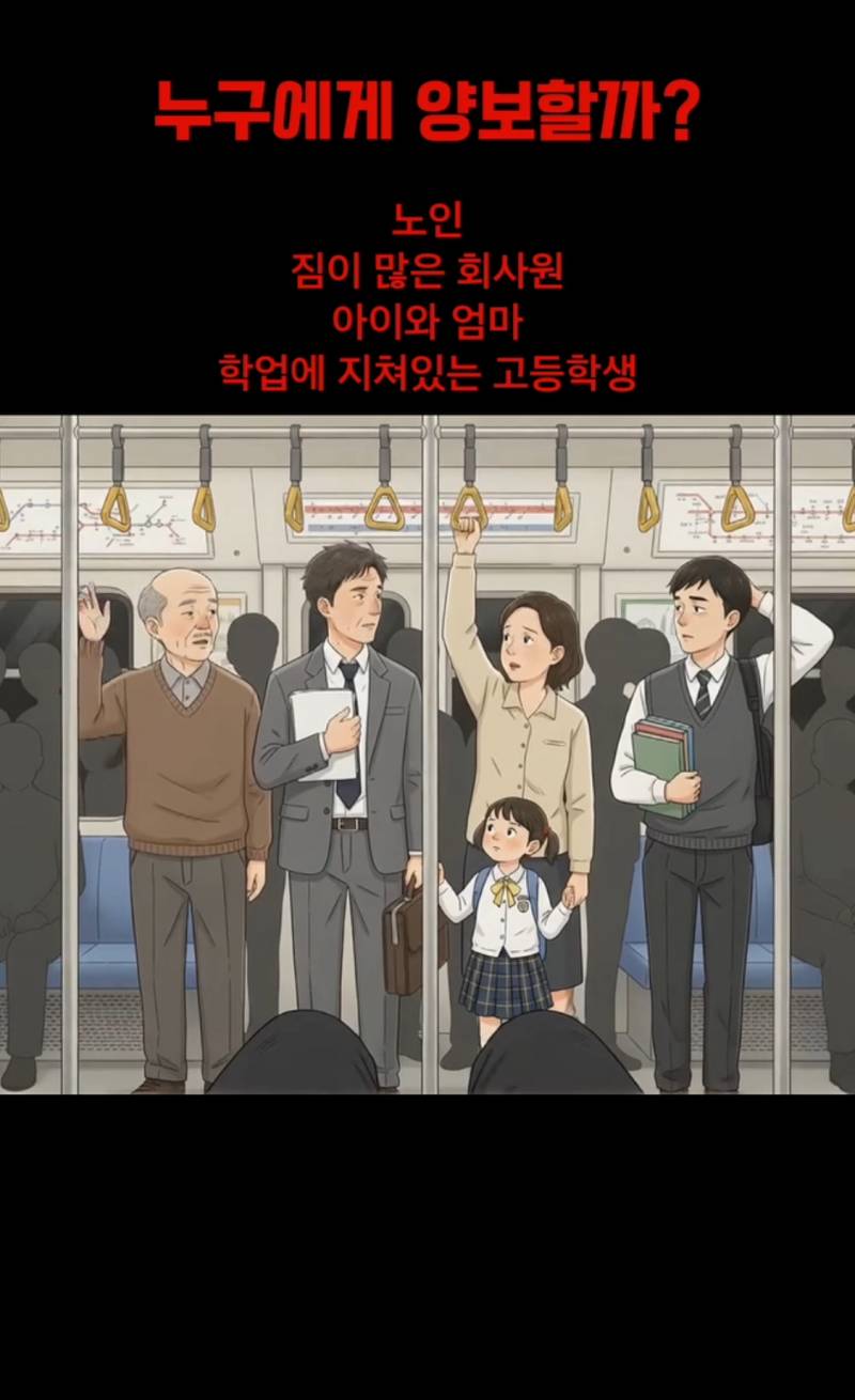 [잡담] 대중교통에서 당연 노약자한테 자리양보해야하는거 아니야??? | 인스티즈