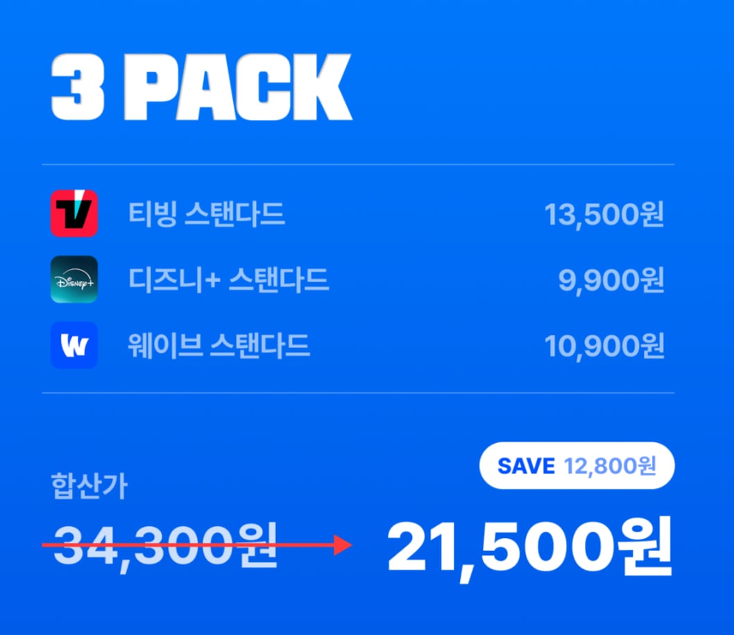[정보/소식] 티빙 웨이브 디플 번들 종류 | 인스티즈
