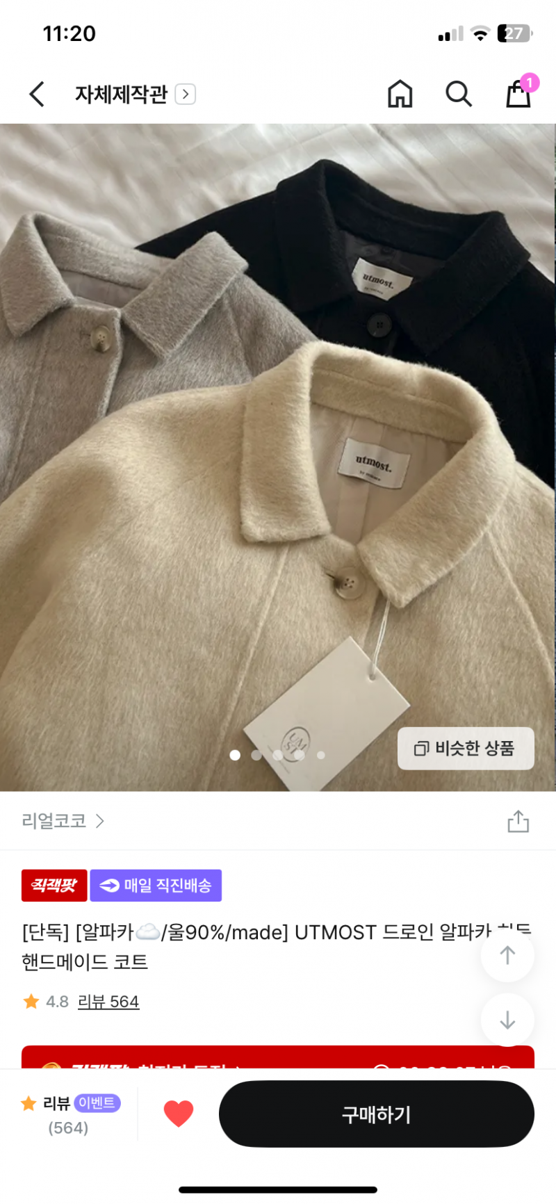 [잡담] 혹시 이 코트 입는사람 있어? 어떤지 궁금해 | 인스티즈