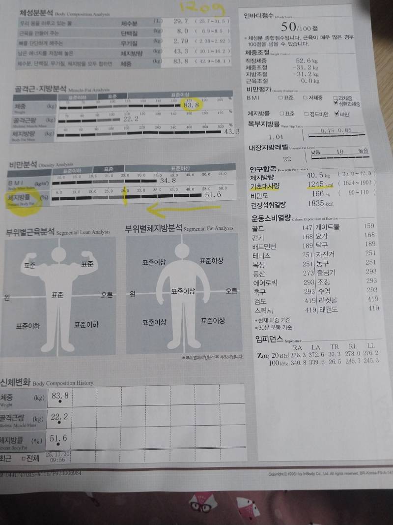 [잡담] 02년생 할미 마운자로맞으려고 인바디 검사했다 | 인스티즈