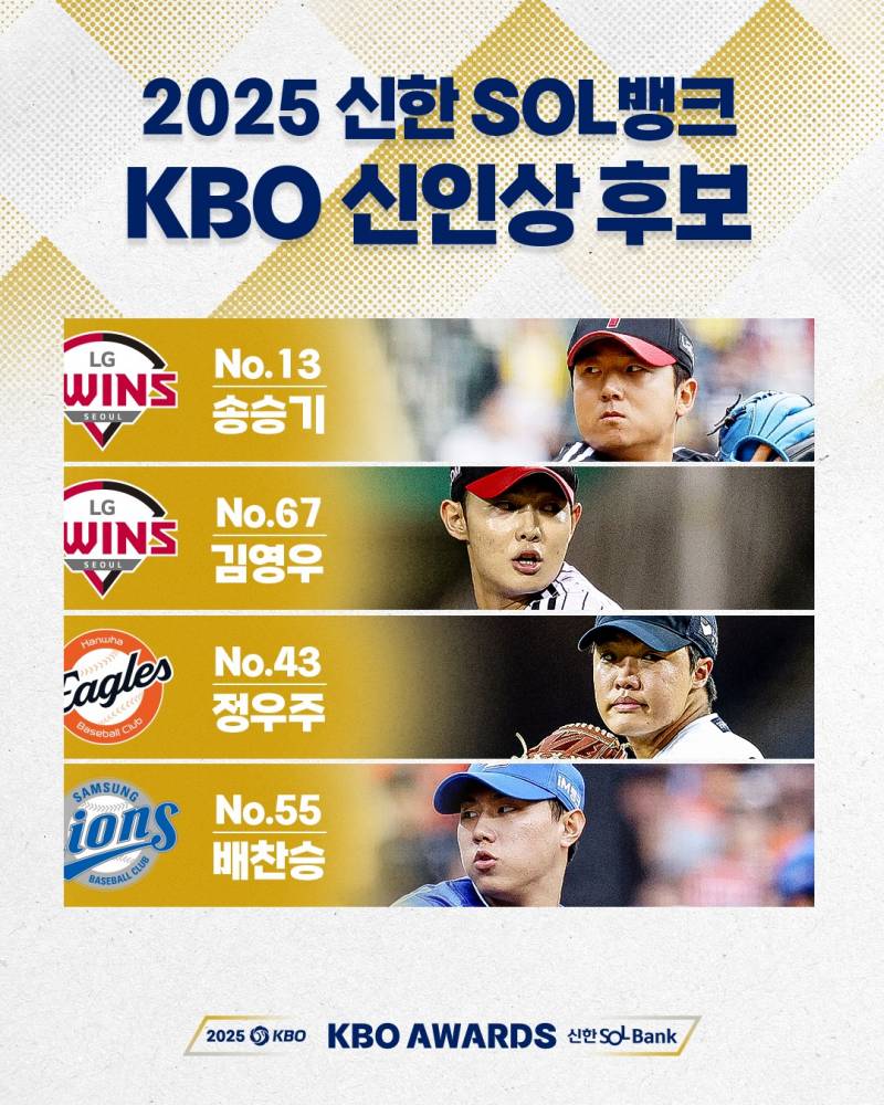[정보/소식] 2025 KBO 리그 신인상 후보 | 인스티즈