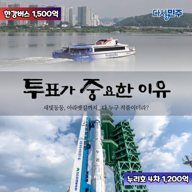 한강버스 1500억 vs 누리호 1200억 투표가 중요한 이유 | 인스티즈