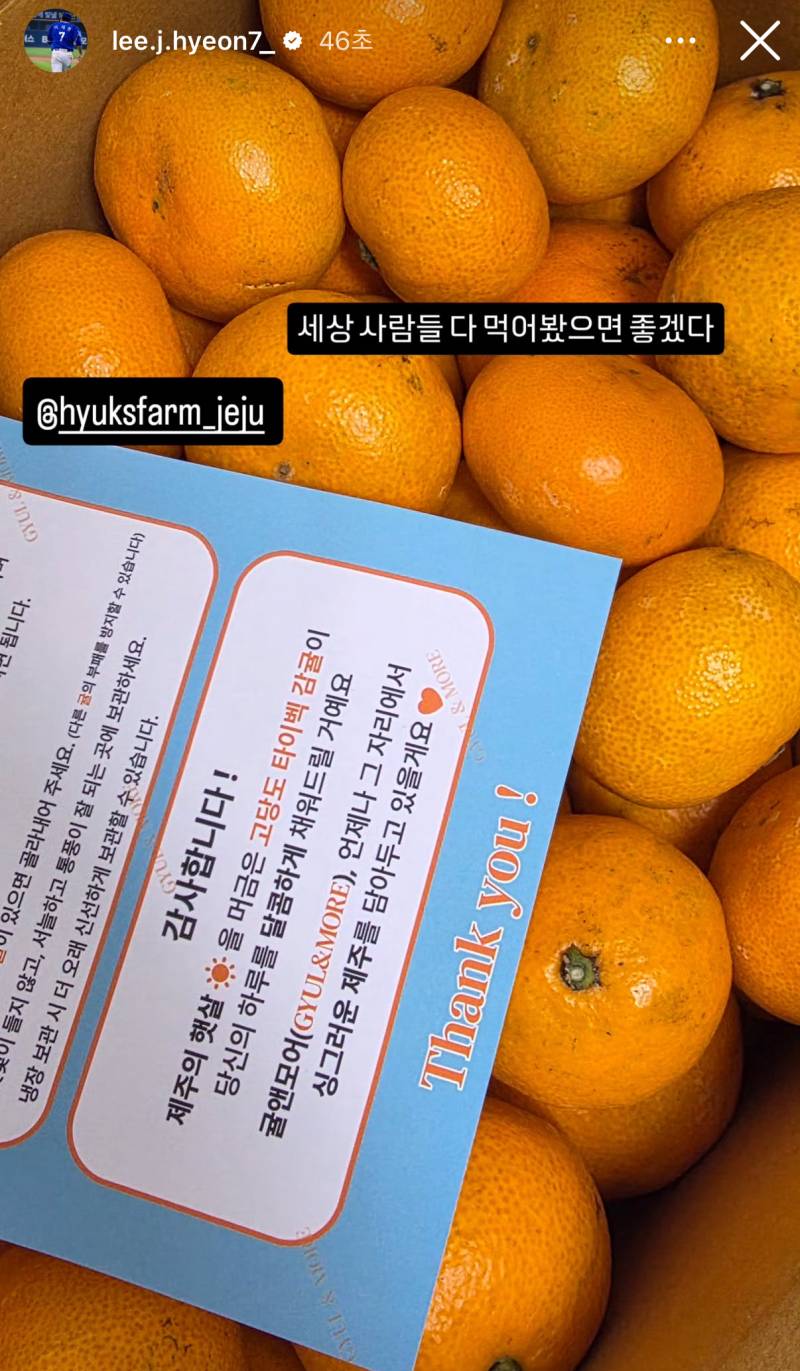 [잡담] 그 무엇보다 이재현 귤 홍보 멘트 효과가 좋네요 | 인스티즈