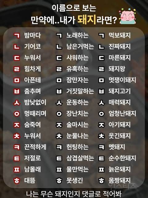 이름으로 보는 만약에..내가 돼지라면 무슨 돼지..?? | 인스티즈
