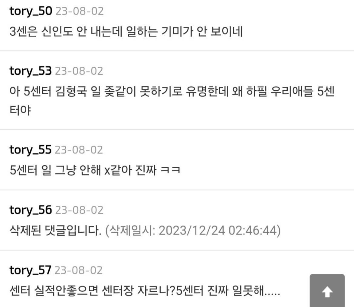 [마플] 헐 5센터인력 센터제전부터도 일못하는거로 유명햇엇음? | 인스티즈