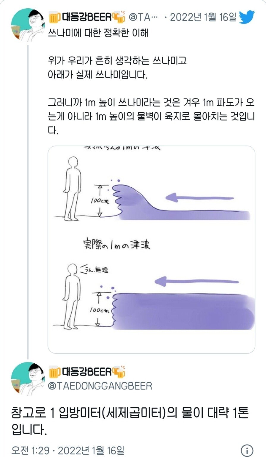 [잡담] 쓰나미 체감 이거임 | 인스티즈