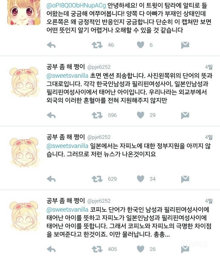 코피노와 자피노의 차이.jpg | 인스티즈