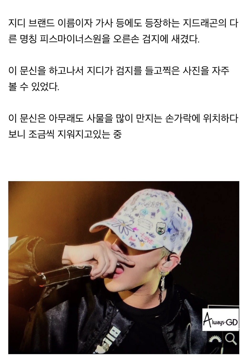타투 진짜 많은데 다 예쁜 것 같은 지디..(스압주의) | 인스티즈
