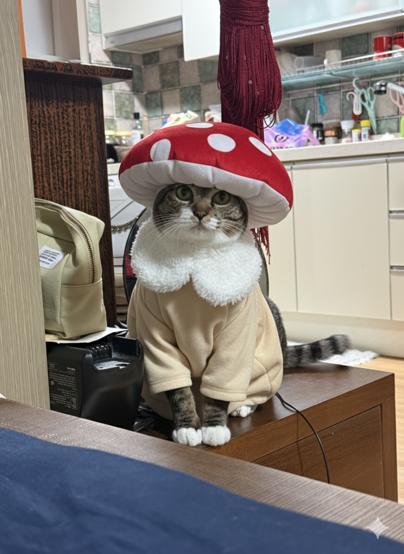[잡담] 요즘 AI한테 고양이 버섯옷 입히는게 유행이래서 | 인스티즈
