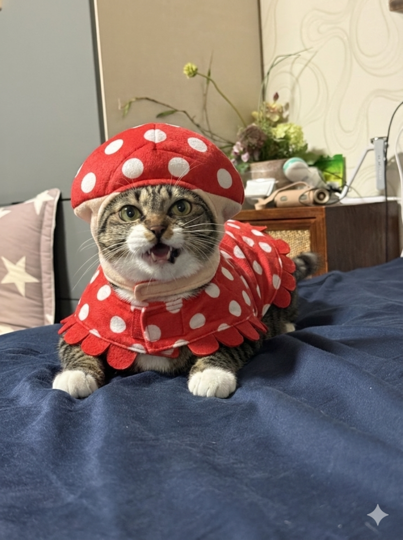 [잡담] 요즘 AI한테 고양이 버섯옷 입히는게 유행이래서 | 인스티즈
