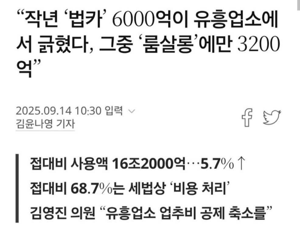 [잡담] 와 작년에 법카 지출의 50% 이상이 유흥업소에서 나왔대 | 인스티즈