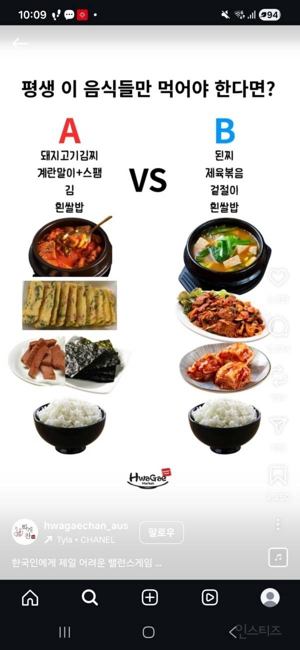 평생 이 음식들만 먹어야 한다면? | 인스티즈