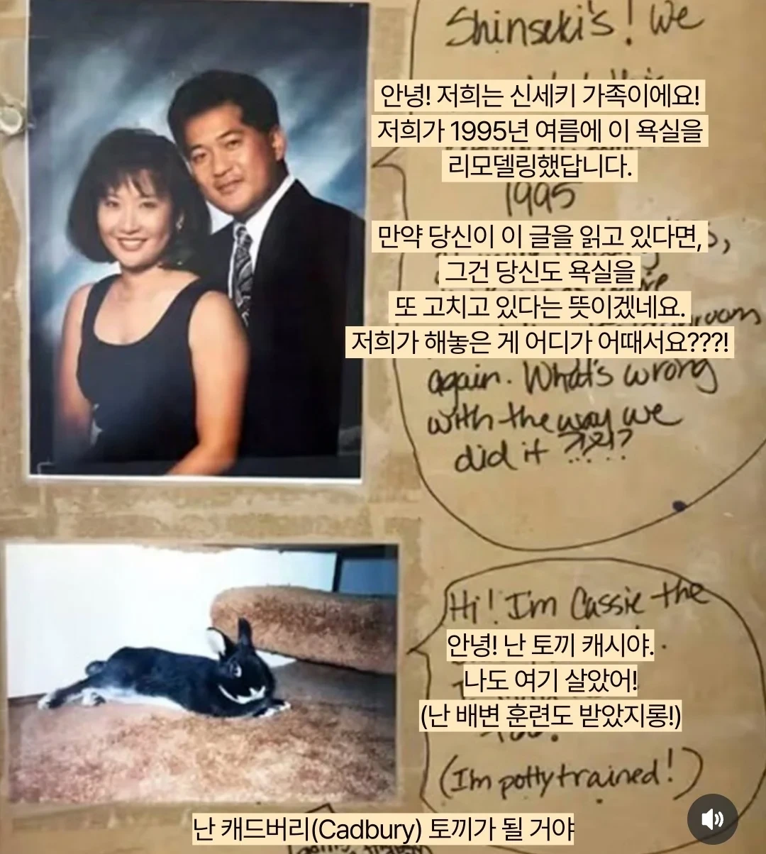 예전 집주인이 벽 속에 숨겨놓은 이스터에그...jpg | 인스티즈