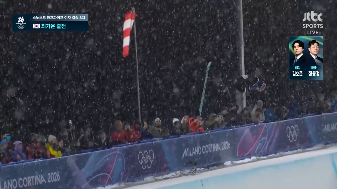 [잡담] 최가온 선수 눈이 이렇게 오는데 3차에서 최고점 받은거임 | 인스티즈