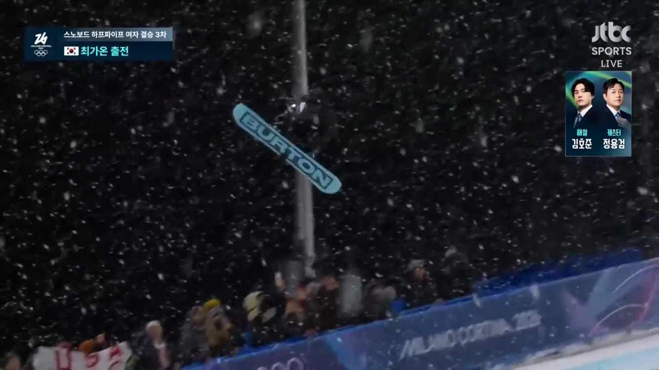 [잡담] 최가온 선수 눈이 이렇게 오는데 3차에서 최고점 받은거임 | 인스티즈