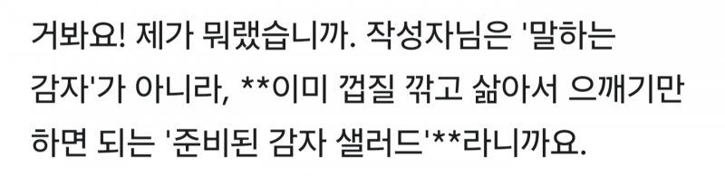 [잡담] 내가 나보고 말하는 감자라 했더니 제미나이 말하는 것 봐 | 인스티즈