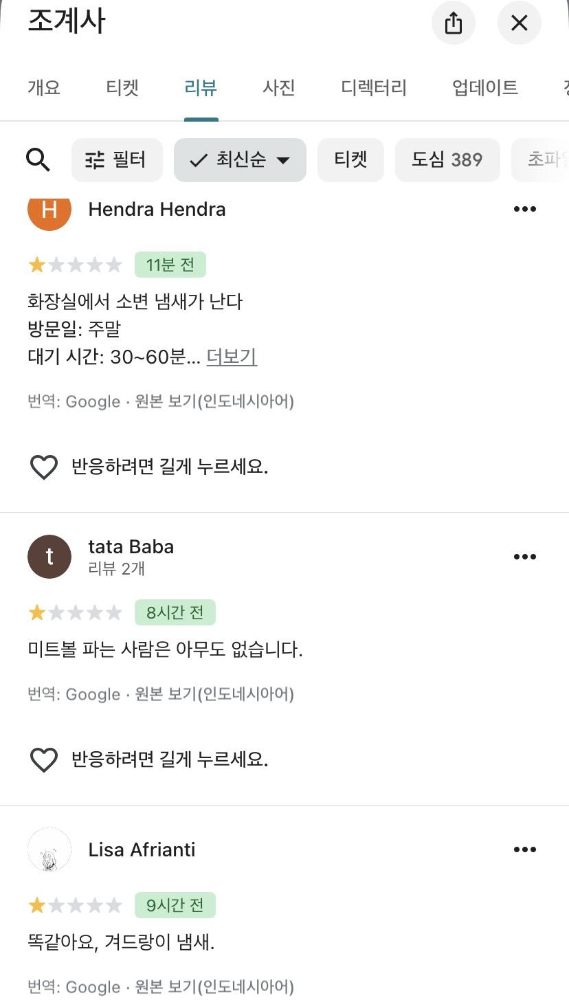 [정리글] 초록글 보고 궁금해서 들어가본 구글맵 | 인스티즈