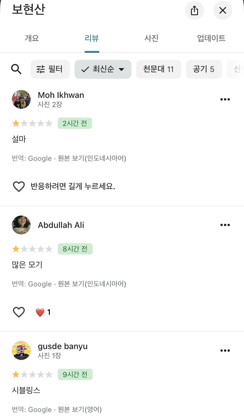 [정리글] 초록글 보고 궁금해서 들어가본 구글맵 | 인스티즈