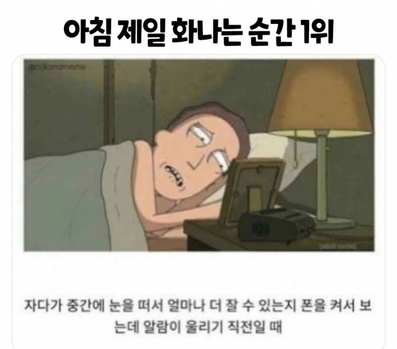 [잡담] 아침에 제일 화나는 순간 1위 공감? | 인스티즈