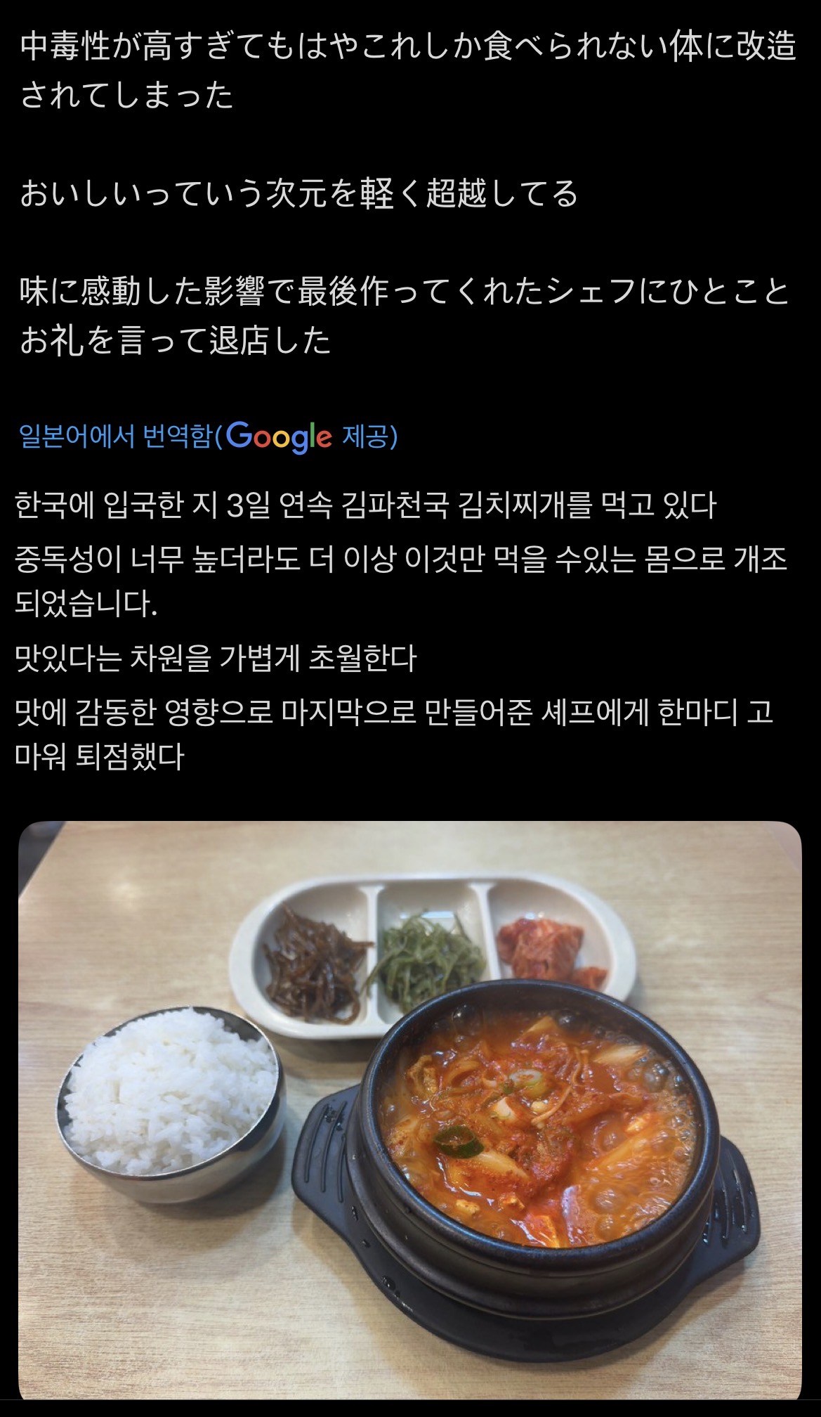 [잡담] 한국 여행와서 4일내내 김치찌개 흡입하는 일본인ㅋㅋㅋ | 인스티즈