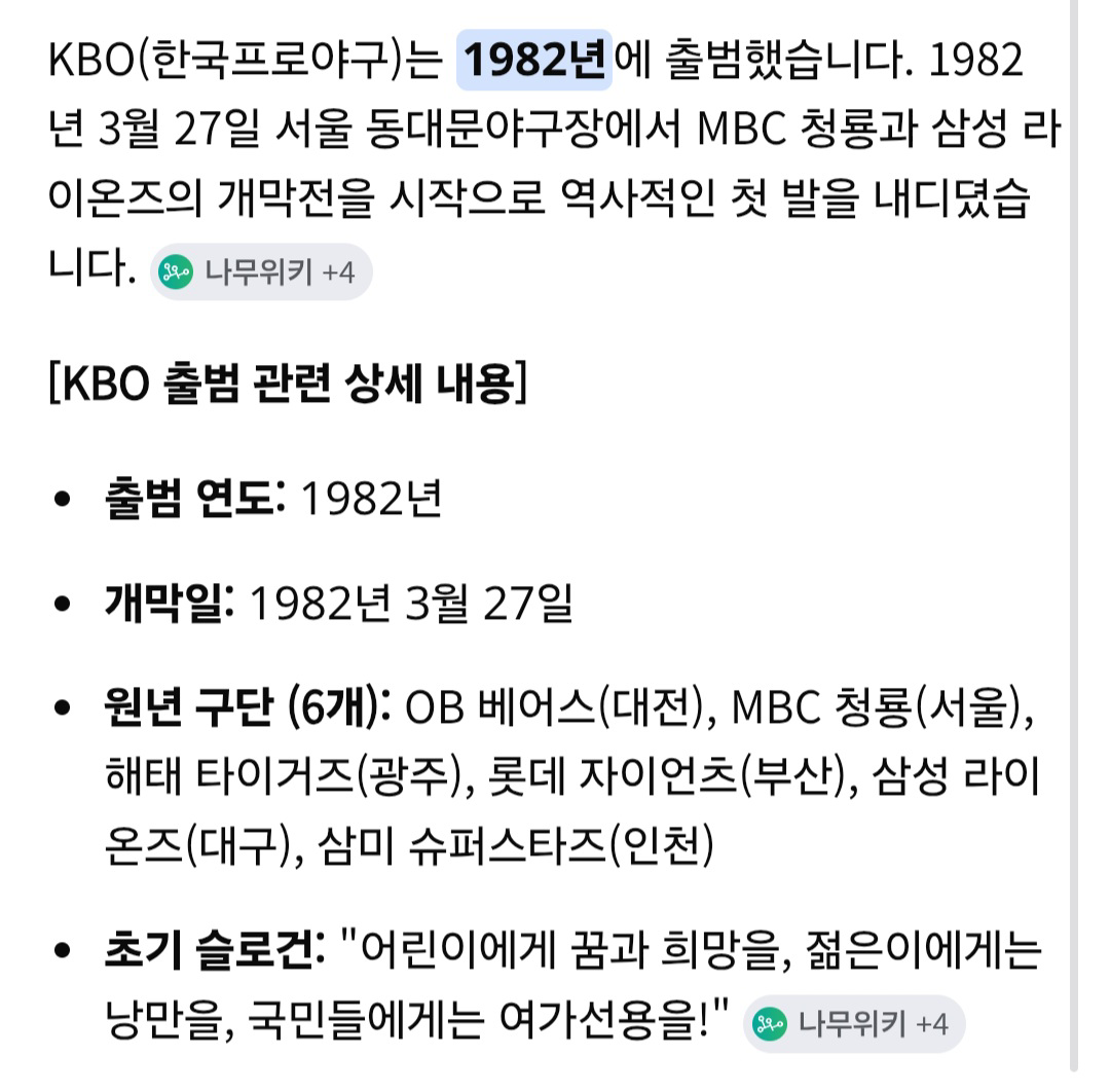 [잡담] 한국과 일본의 프로 야구 출범년도 | 인스티즈
