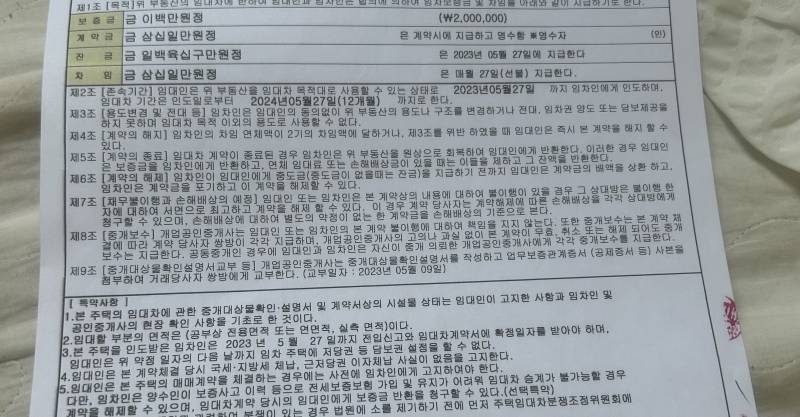 [잡담] 원룸 계약서 봐줄 익인이 있어? 제발제발 | 인스티즈