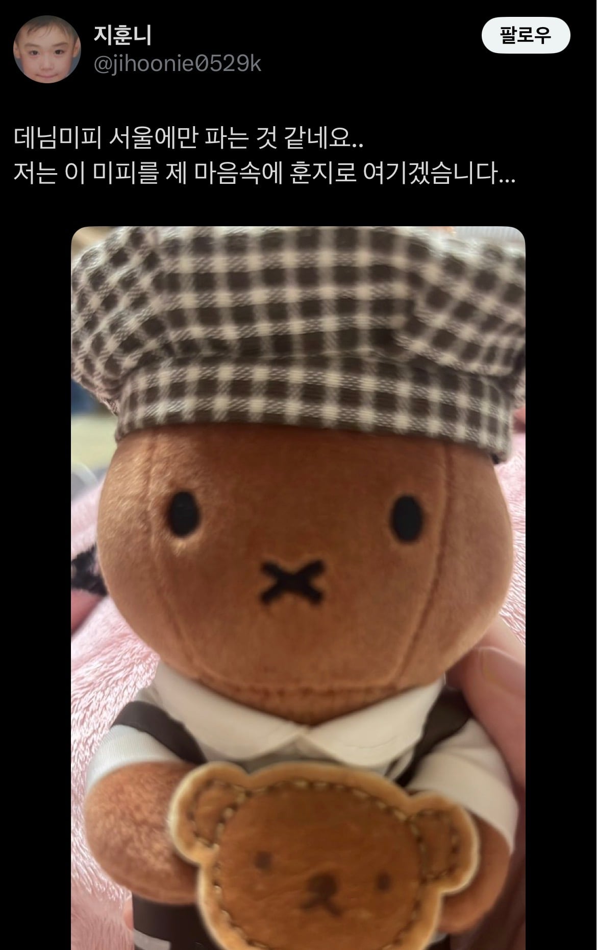 [잡담] 현재 박지훈 팬들 사이에서 소소히 유행중인 미피인형 | 인스티즈