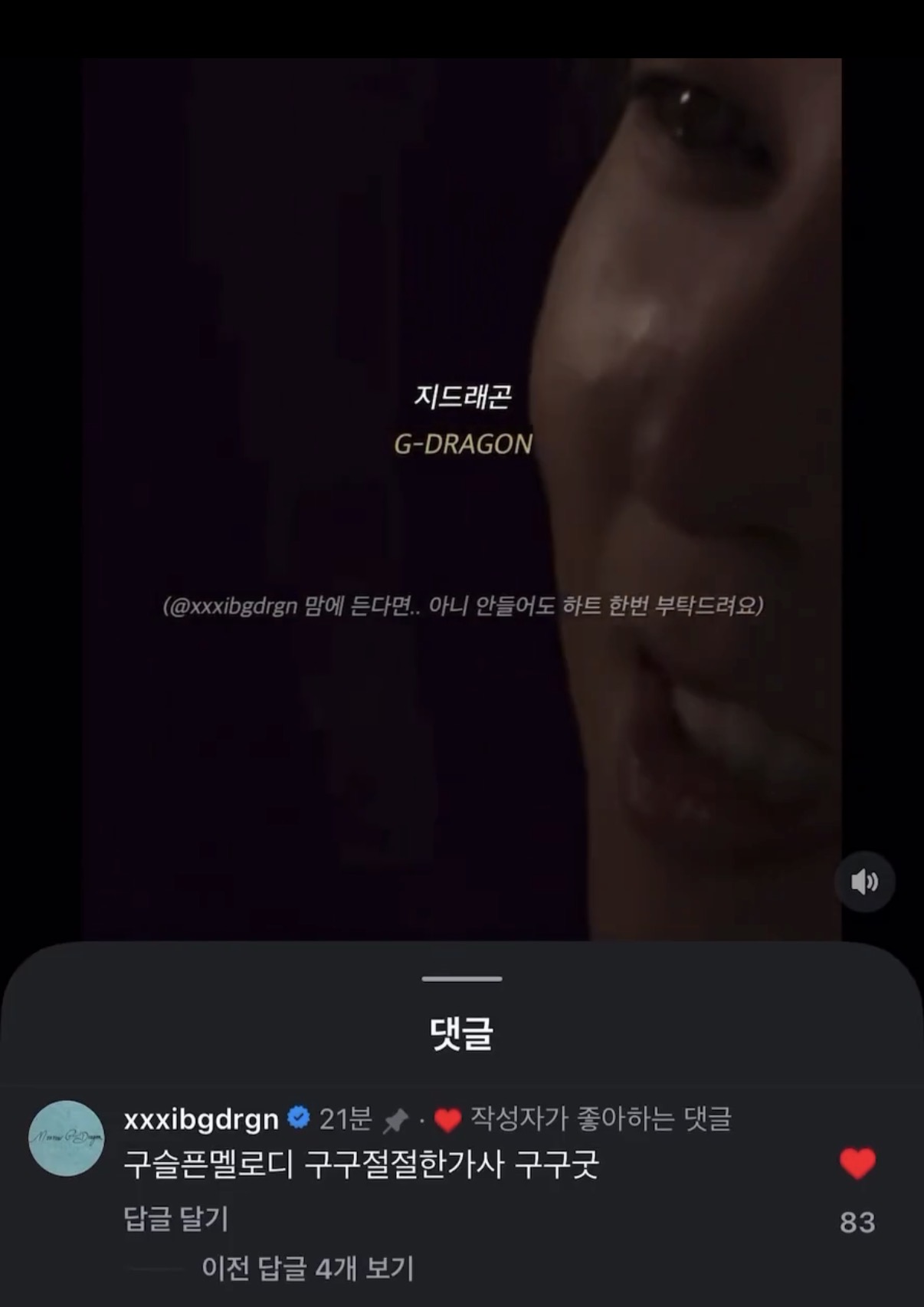 [잡담] 아닠ㅋ 지디 급식팬이 만든 헌정곡 스토리에 올림 | 인스티즈