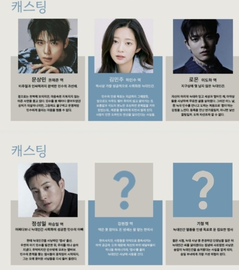 [잡담] 김민주 문상민 로몬 넷플릭스 뷰티인더비스트(2027년 상반기 공개예상) 추가로 풀린 등장인물 소개 | 인스티즈