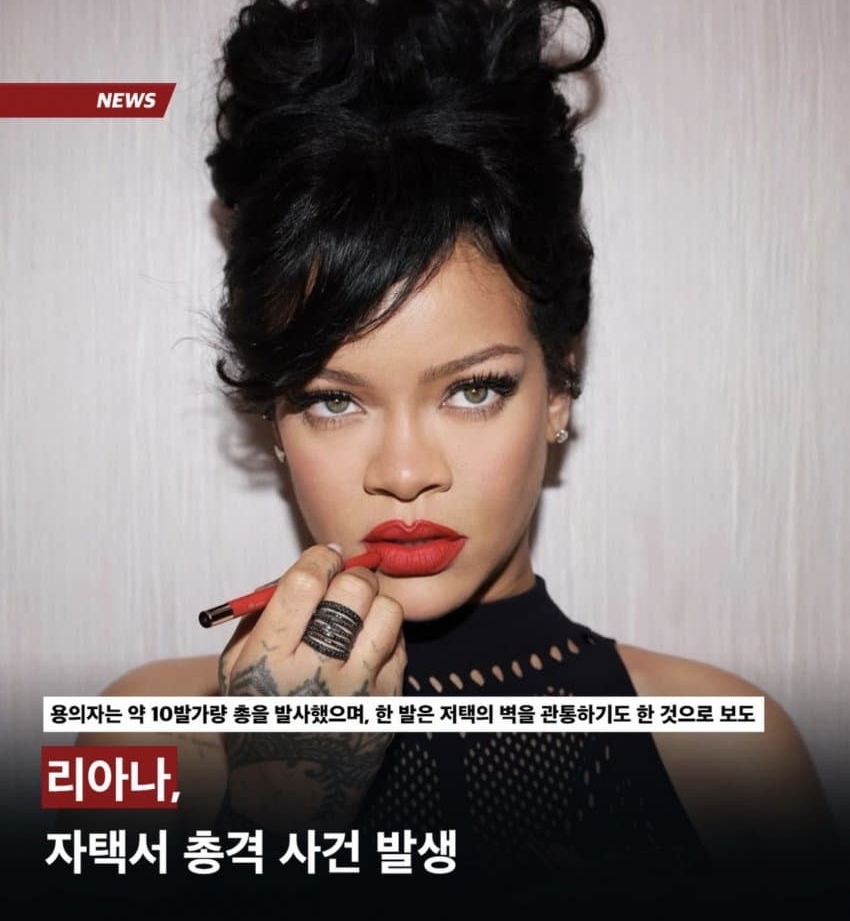 [잡담] 리한나네 집에 총 10발 쏜 사람 사진 뜸 | 인스티즈