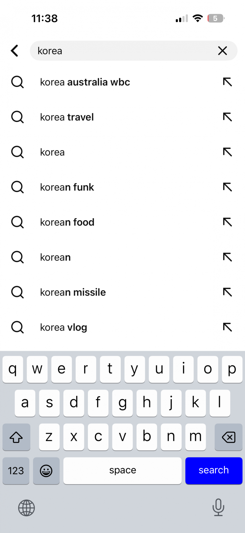 [잡담] 유튜브에 한중일 검색했을때 연관검색어 비교 | 인스티즈