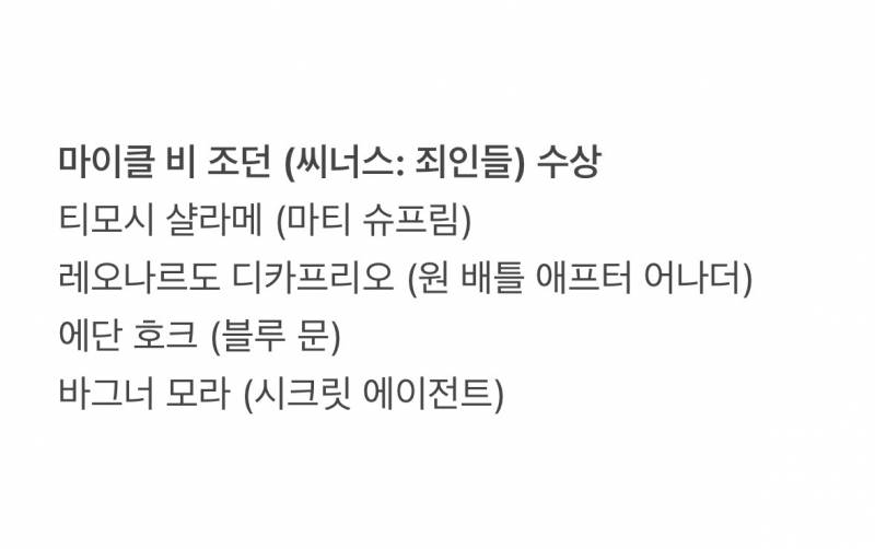 ⚠️티모시 샬라메 오스카 수상 불발...⚠️ | 인스티즈