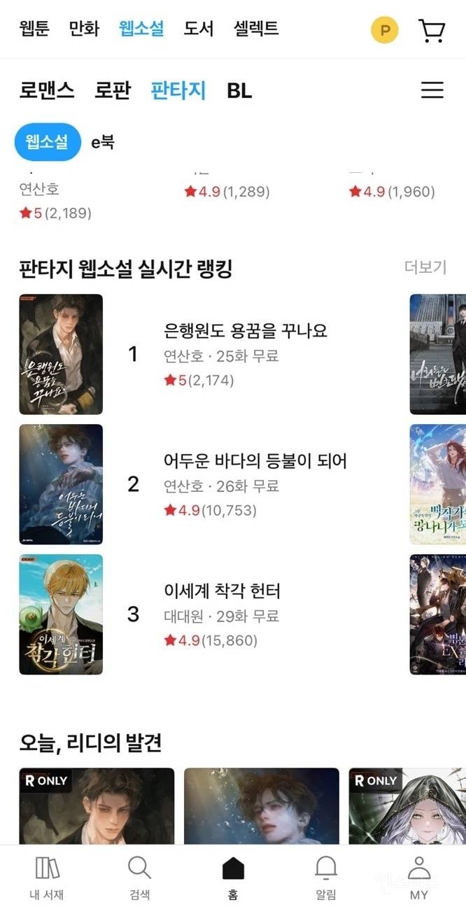 나오자마자 실트 1위 찍고 반응 개 핫한 리디 웹소설 신작 | 인스티즈