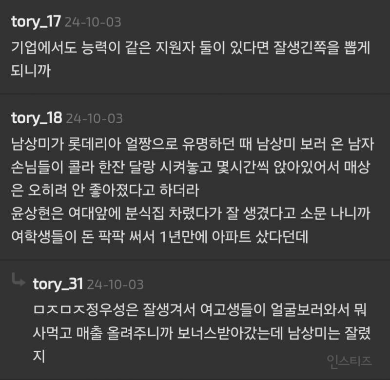 잘생긴 남자는 사는데 최상이지만 예쁜 여자는 차별 받는다 | 인스티즈