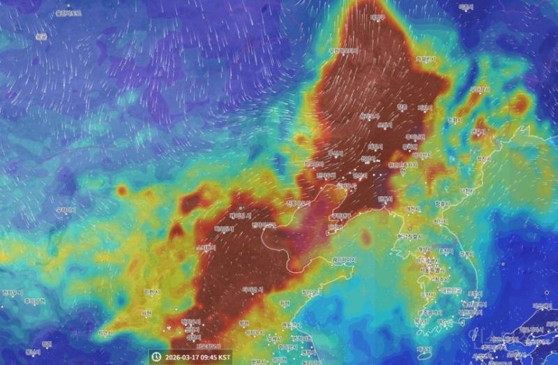 한반도 근처 하늘 상태.....jpg | 인스티즈