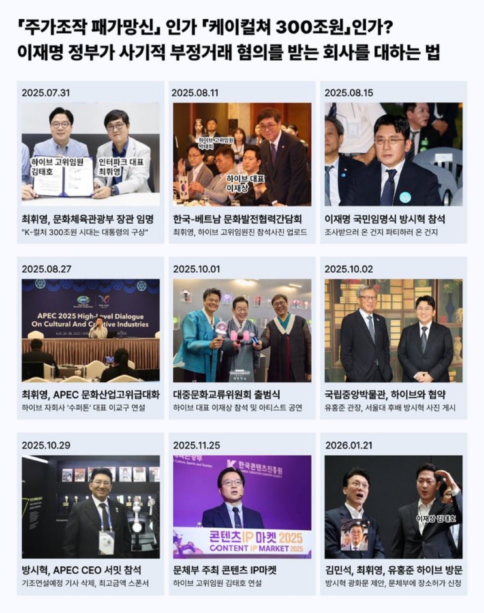 [정보/소식] 문체부 장관 최휘영이 BTS소속사 하이브를 끔찍히 챙기는 이유 | 인스티즈