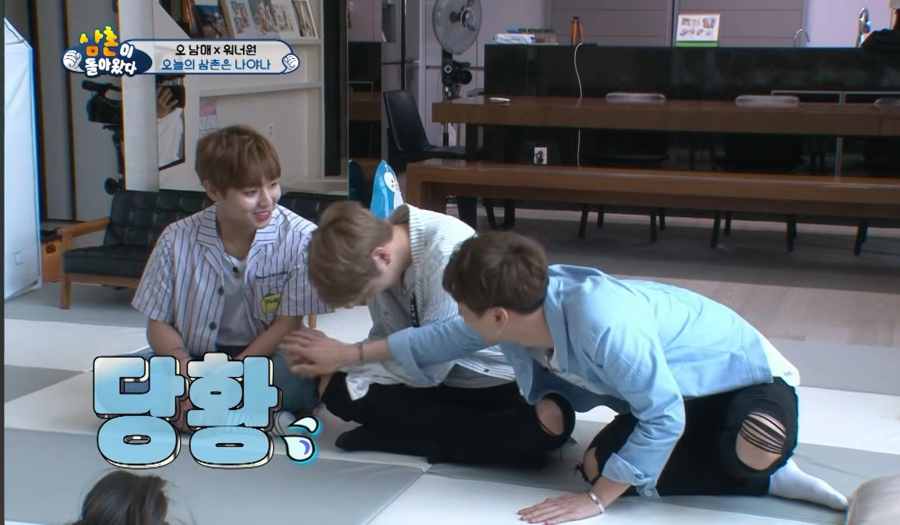 [잡담] 슈돌 워너원편에서 애기가 여자같다고 하니까 워너원멤들 다 박지훈 보는거 | 인스티즈