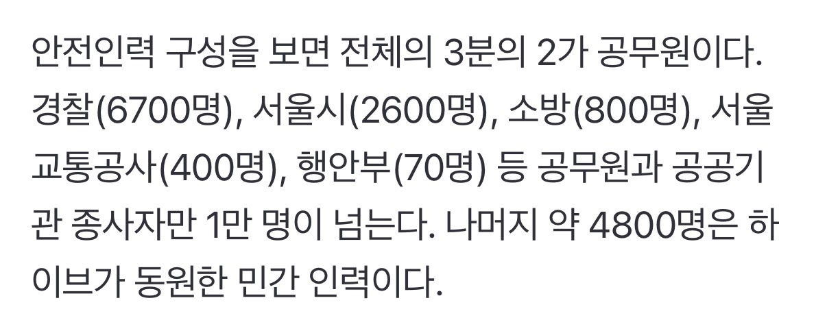 [잡담] 26만 온다더니…'BTS공연' 공무원 과다 동원에 초과수당만 최소 4억 | 인스티즈
