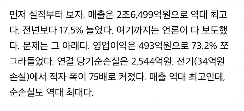 [정보/소식] 방탄공연으로 반응 좋을줄 알고 공연당일날 조용히 발표한 하이브 사업보고서 근황 | 인스티즈