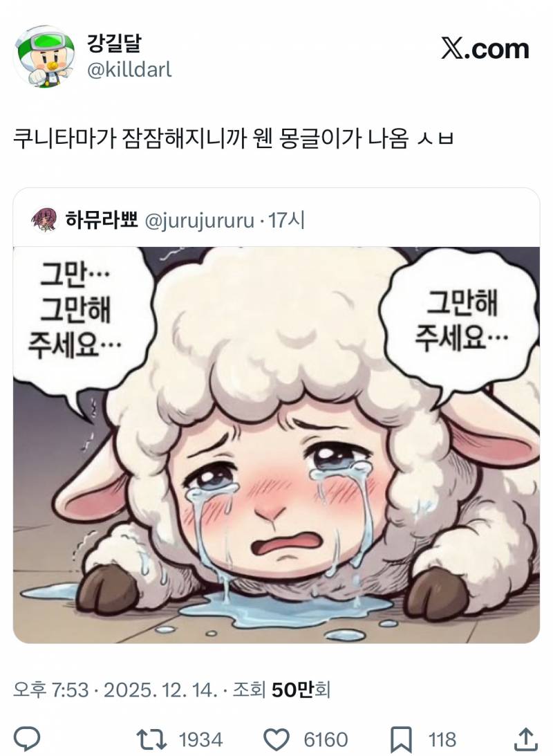 전우원한테 샤라웃 받은 몽글이 트윗 모음집…twt | 인스티즈