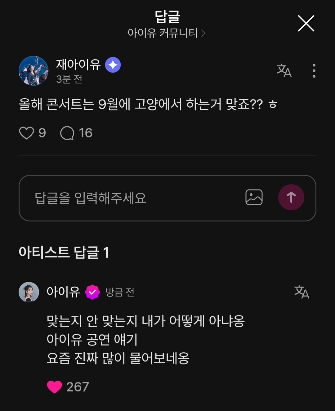 [잡담] 아이유 콘서트 확정이냄 | 인스티즈