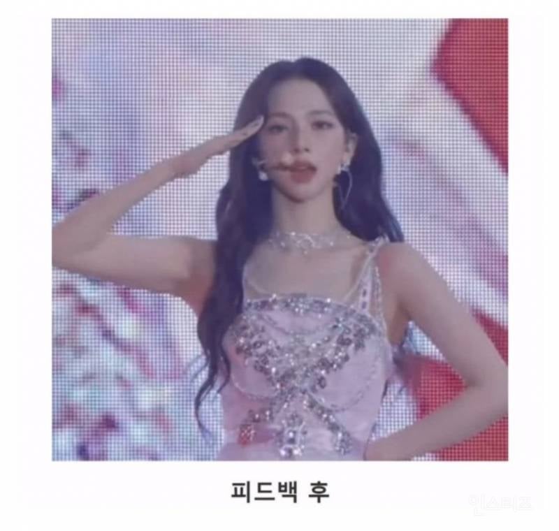 해병대 아버지에게 경례 피드백 받은 에스파 카리나 전과 후 | 인스티즈