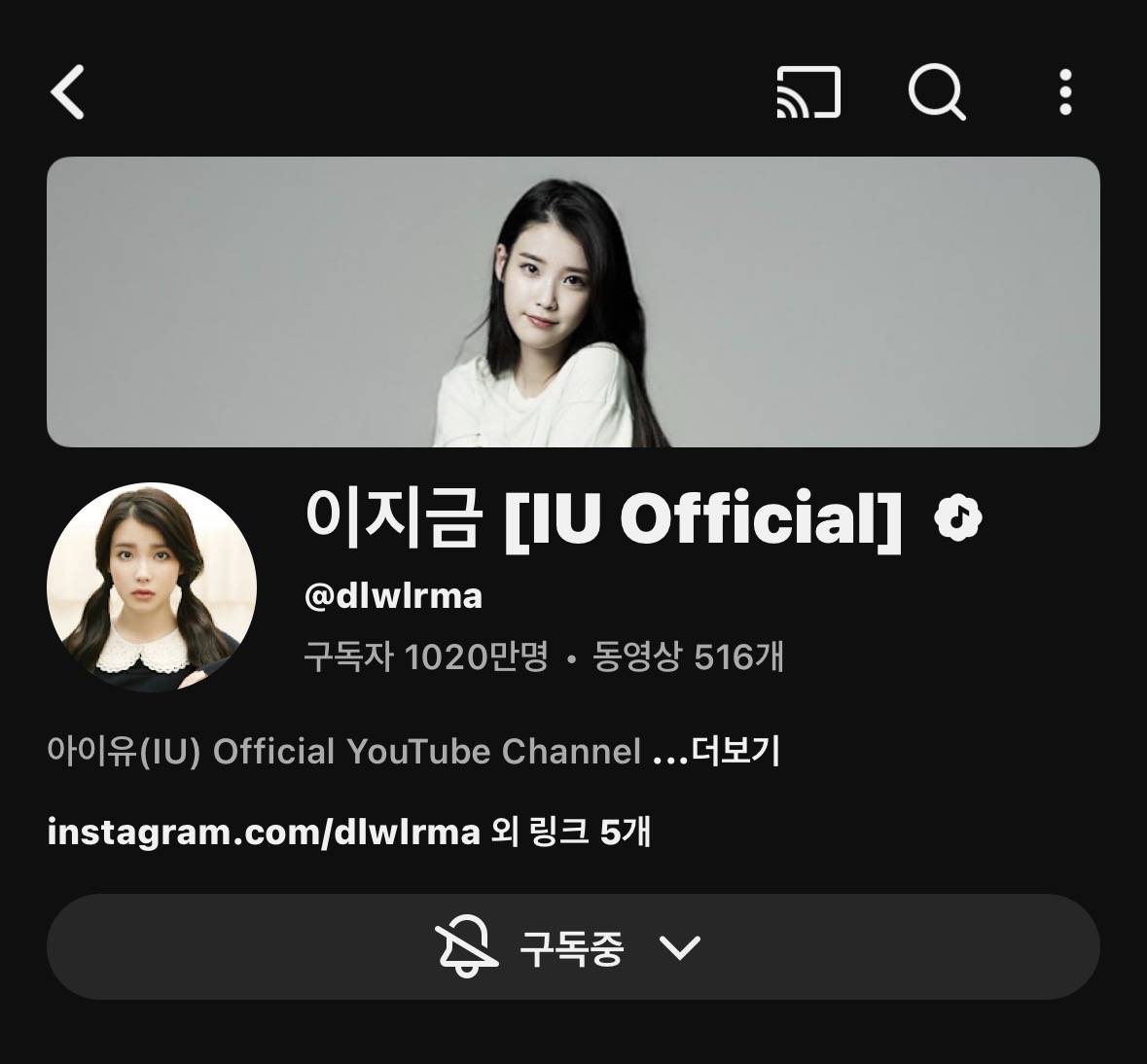 [잡담] 아이유 유튜브도 바꼈는데?ㅋㅋㅋㅋ | 인스티즈