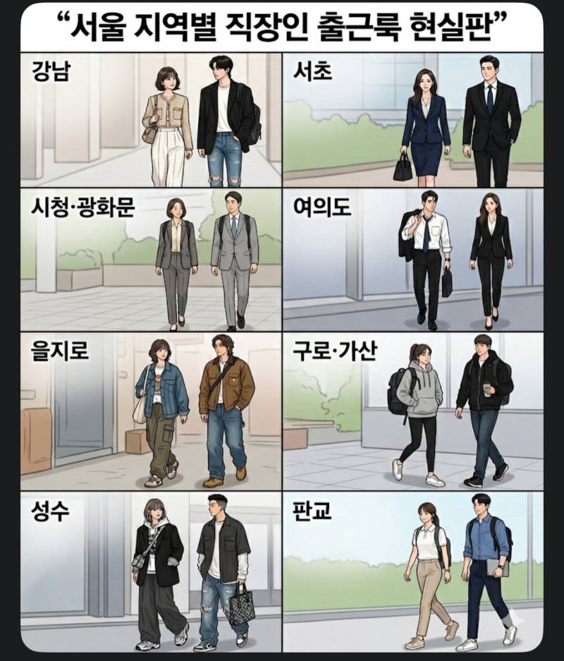 현재 댓글창 갈리는 서울 출근룩 비교..JPG | 인스티즈